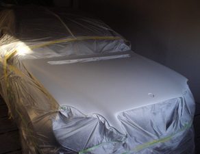 メルセデスサフェーサー　スマートバラシ　ﾅｲﾄﾛガラスコート施工　マークXスタッドレス交換　BMW116i磨き　メルセデスペイント準備　