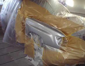 フォレスター・塗装 ベンツE350・入庫