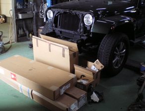 ラングラー・塗装　ラングラー・鈑金　パトリオット・入庫　ｂＢ・入庫