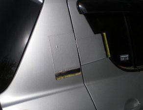 スイフト・塗装準備　赤ラングラー・組付