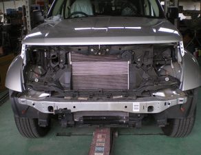 ナイトロ・サフ パトリオット・色合わせ ティーダ・完成 ラングラー・入庫 ティーダ・鈑金