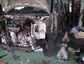 ミニカ板金　ﾗﾝｸﾞﾗｰO/F　フィット納車　ワゴンRエアロ　ジムニーバラシ　プレオ板金