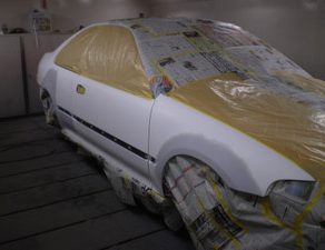 ＵＳシビック・塗装　スカイライン・作業開始