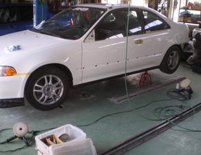 USシビック・ボディ完成　クリッパー・入庫　スカイライン・鈑金　