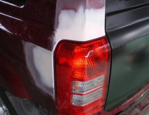 パトリオット・サフェーサ　PTクルーザー・塗装　アクア･完成　デミオ・入庫