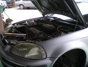 シビック整備　ナイトロローダウン　ラングラーＵＳバンパーペイント　シボレーＭＷペイント　Ｚサイドシル