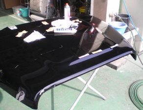 ラングラー色合わせ FX45ブレーキ鳴き& ミッションオイル交換 ラングラー板金 メルセデス事故車 三菱i ミッション交換