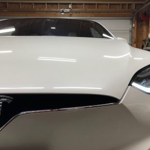 テスラモデルXに断熱クリアーフィルム施工!!