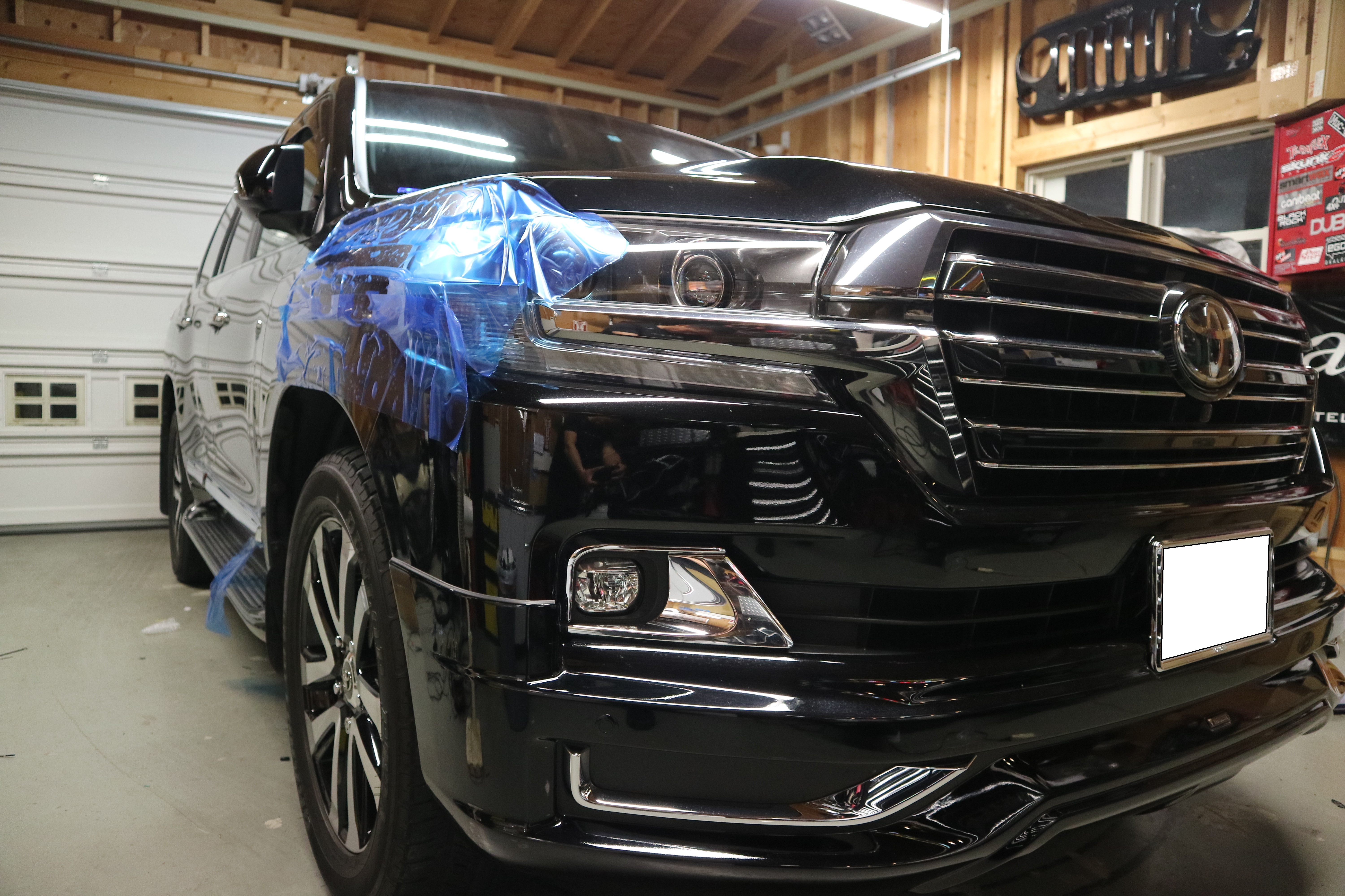 ランドクルーザー0g Frontierにクリフォードセキュリティ取付 板金 塗装 コーティング カーセキュリティのオートハウス イシダボデー