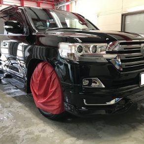 ランドクルーザー200にBRANEWエアロパーツ、マフラー、セキュリティ、コーティング、ドライブレコーダーなどなど。