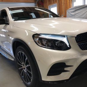 メルセデスGLCクーペに前後ドライブレコーダー&コーティング!!