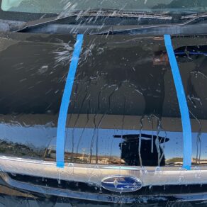 ３種類のコーティング撥水性比較